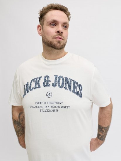 Jack & Jones Edenver T-Shirt White - Marškinėliai - Marškinėliai - 2XL-14XL