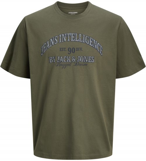 Jack & Jones Edenver T-Shirt Khaki - Marškinėliai - Marškinėliai - 2XL-14XL