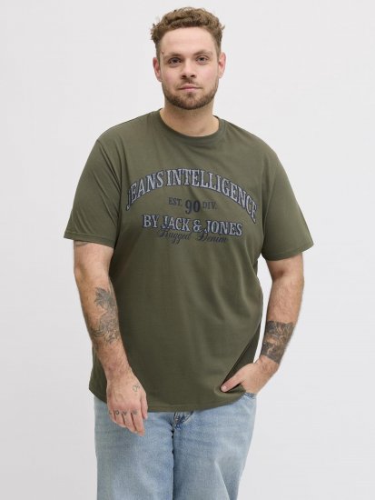 Jack & Jones Edenver T-Shirt Khaki - Marškinėliai - Marškinėliai - 2XL-14XL