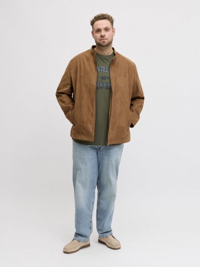 Jack & Jones Edenver T-Shirt Khaki - Marškinėliai - Marškinėliai - 2XL-14XL