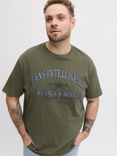 Jack & Jones Edenver T-Shirt Khaki - Marškinėliai - Marškinėliai - 2XL-14XL