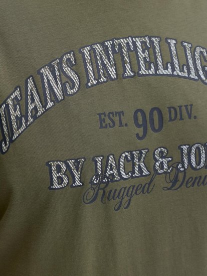 Jack & Jones Edenver T-Shirt Khaki - Marškinėliai - Marškinėliai - 2XL-14XL