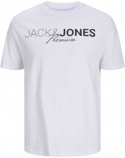 Jack & Jones Blaneo Short Sleeve T-Shirt White - Marškinėliai - Marškinėliai - 2XL-14XL