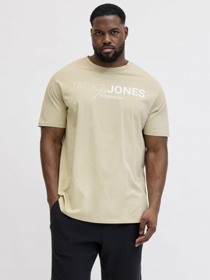 Jack & Jones Blaneo Short Sleeve T-shirt Beige - Marškinėliai - Marškinėliai - 2XL-14XL