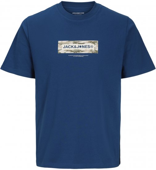 Jack & Jones Breeze Branded T-Shirt Blue - Marškinėliai - Marškinėliai - 2XL-14XL