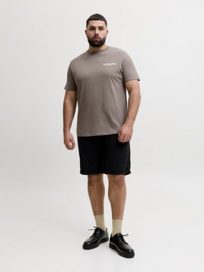 Jack & Jones Oscar T-Shirt Grey - Didelių vyrų marškinėliai su spaudiniais - Didelių vyrų marškinėliai su spaudiniais