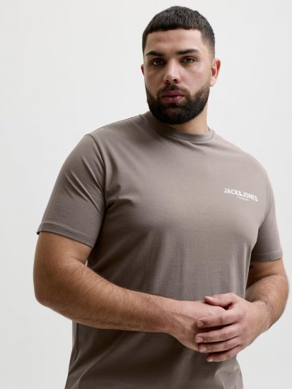 Jack & Jones Oscar T-Shirt Grey - Didelių vyrų marškinėliai su spaudiniais - Didelių vyrų marškinėliai su spaudiniais