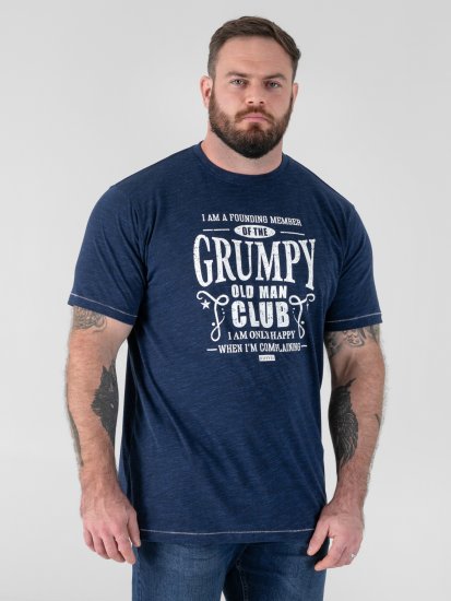 D555 Cooper Grumpy Old Man Printed T-Shirt Navy - Didelių vyrų marškinėliai su spaudiniais - Didelių vyrų marškinėliai su spaudiniais