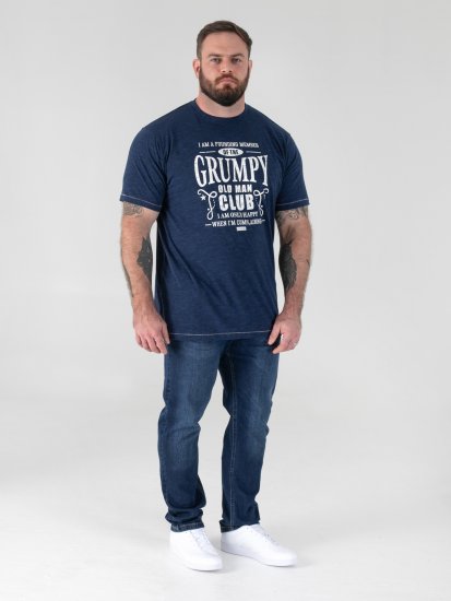 D555 Cooper Grumpy Old Man Printed T-Shirt Navy - Didelių vyrų marškinėliai su spaudiniais - Didelių vyrų marškinėliai su spaudiniais