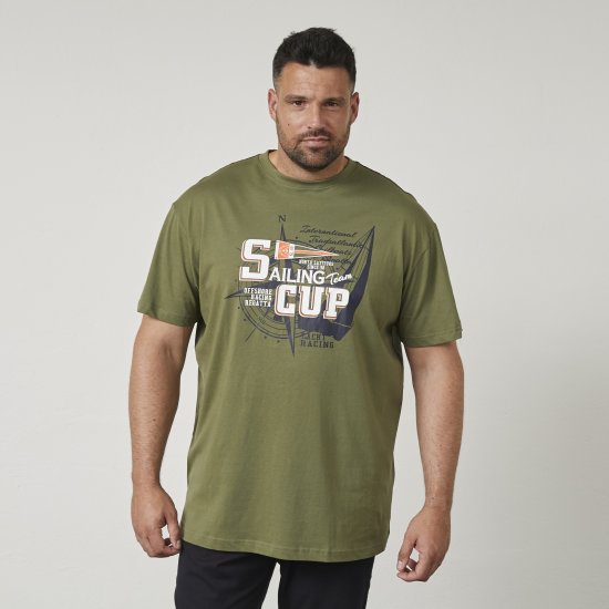 North Latitude 61119 Marškinėliai Su Spauda Alyvuogių Žalia - Marškinėliai - Marškinėliai - 2XL-14XL