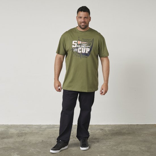 North Latitude 61119 Marškinėliai Su Spauda Alyvuogių Žalia - Marškinėliai - Marškinėliai - 2XL-14XL