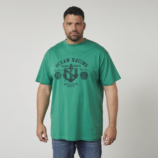 North Latitude 61121 Marškinėliai Su Spauda Žalia - Marškinėliai - Marškinėliai - 2XL-14XL