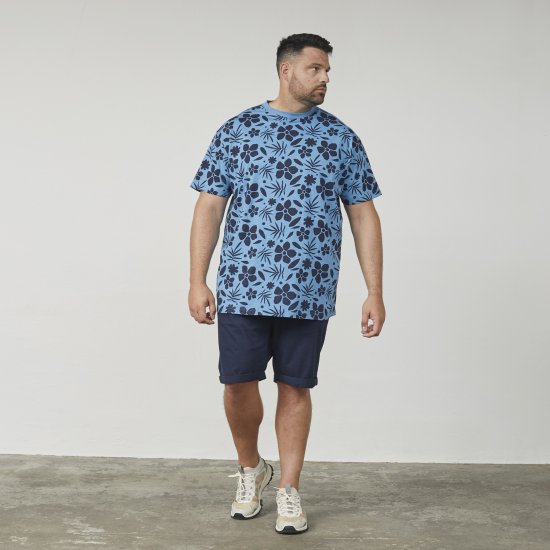 North Latitude 61123 Marškinėliai Su Viso Paviršiaus Spauda Vidutinė Mėlyna - Marškinėliai - Marškinėliai - 2XL-14XL