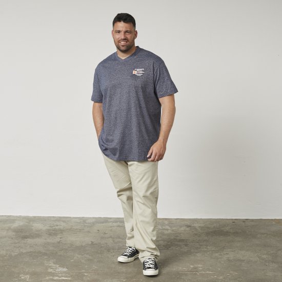 North Latitude 61124 Dryžuoti Marškinėliai Jūrinė Mėlyna - Marškinėliai - Marškinėliai - 2XL-14XL