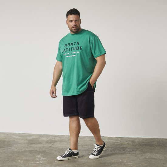 North Latitude 61135 Marškinėliai Su Spauda Žalia - Marškinėliai - Marškinėliai - 2XL-14XL