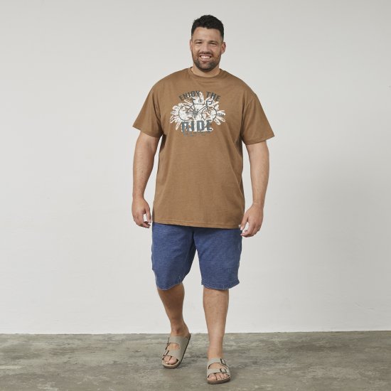 North Latitude 61315 Marškinėliai Su Spauda Camel - Marškinėliai - Marškinėliai - 2XL-14XL