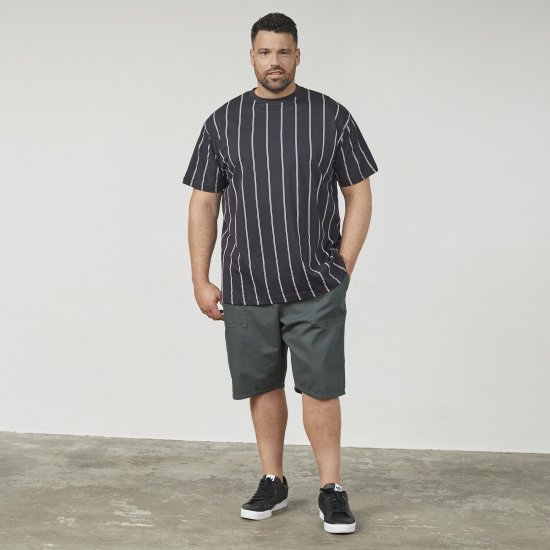 North Latitude 61319 Dryžuoti Marškinėliai Juoda - Marškinėliai - Marškinėliai - 2XL-14XL