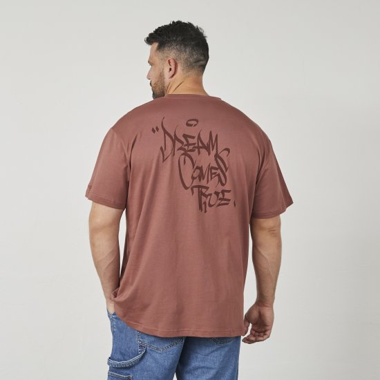 North Latitude 61320 Marškinėliai Su Spauda Ant Nugaros Konjako Ruda - Marškinėliai - Marškinėliai - 2XL-14XL