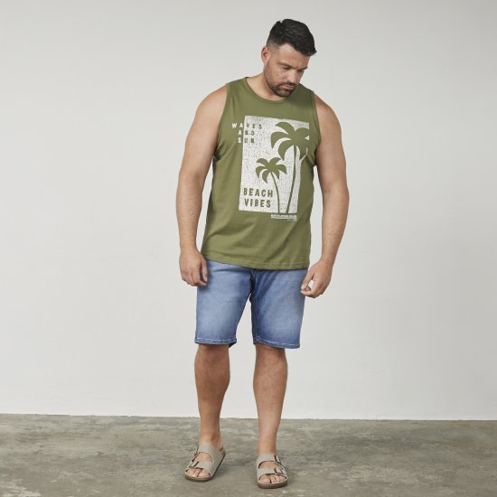 North Latitude 61321 Marškinėliai Be Rankovių Alyvuogių Žalia - Marškinėliai - Marškinėliai - 2XL-14XL