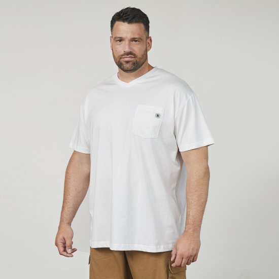 North Latitude 61322 Marškinėliai Su V Iškirpte Balta - Marškinėliai - Marškinėliai - 2XL-14XL