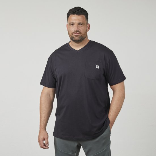 North Latitude 61322 Marškinėliai Su V Iškirpte Juoda - Marškinėliai - Marškinėliai - 2XL-14XL
