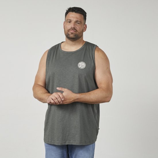 North Latitude 61323 Marškinėliai Be Rankovių Slub Tamsi Dulkėta Žalia - Marškinėliai - Marškinėliai - 2XL-14XL