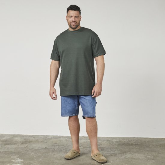 North Latitude 61324 Marškinėliai Su Struktūra Tamsi Dulkėta Žalia - Marškinėliai - Marškinėliai - 2XL-14XL