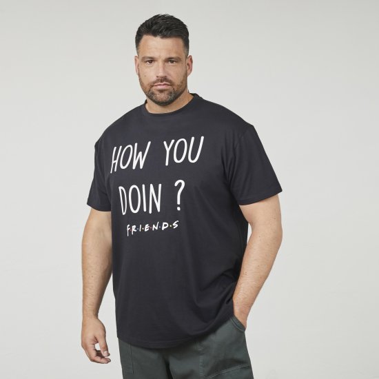 North Latitude 61353 FRIENDS Marškinėliai Juoda - Marškinėliai - Marškinėliai - 2XL-14XL