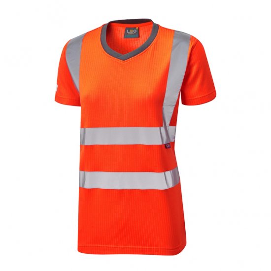 Leo Belstone EcoViz Comfort Women's T-Shirt Orange - Darbo drabužiai - 