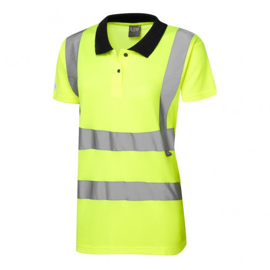 Leo Lana EcoViz Comfort Women's Polo Shirt Yellow - Darbo drabužiai - 