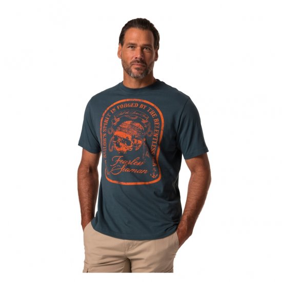 JP1880 T-Shirt Fearless Seaman Blue - Marškinėliai - Marškinėliai - 2XL-14XL