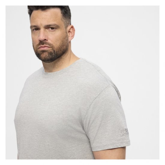 North Latitude T-Shirt O-Neck Grey Melange - Marškinėliai - Marškinėliai - 2XL-14XL