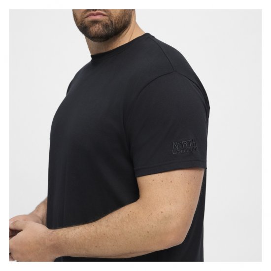 North Latitude T-Shirt O-Neck Black - Marškinėliai - Marškinėliai - 2XL-14XL