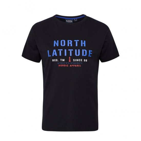 North Latitude Logo T-Shirt Black - Marškinėliai - Marškinėliai - 2XL-14XL
