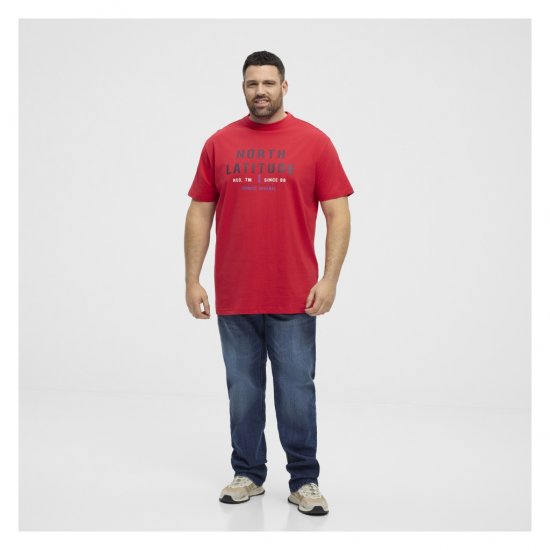 North Latitude Logo T-Shirt Red - Marškinėliai - Marškinėliai - 2XL-14XL