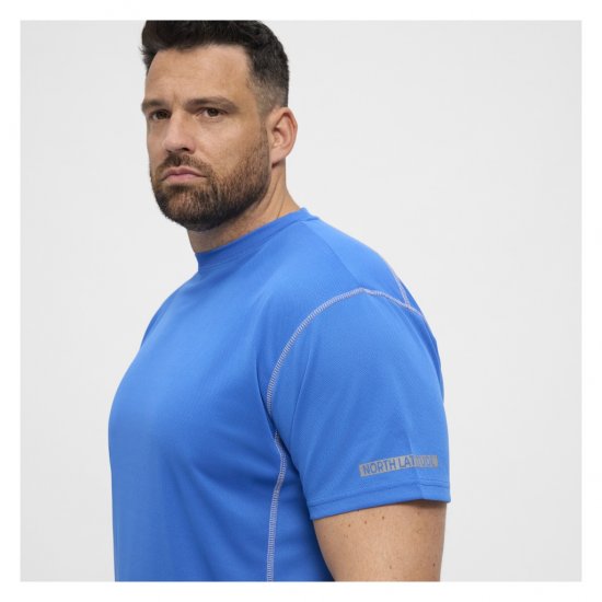 North Latitude Sport Tech T-Shirt Cobolt Blue - Marškinėliai - Marškinėliai - 2XL-14XL