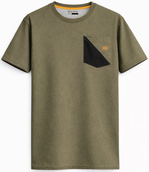 Motley Denim Milan Marškinėliai Tamsi chaki - Marškinėliai - Marškinėliai - 2XL-14XL