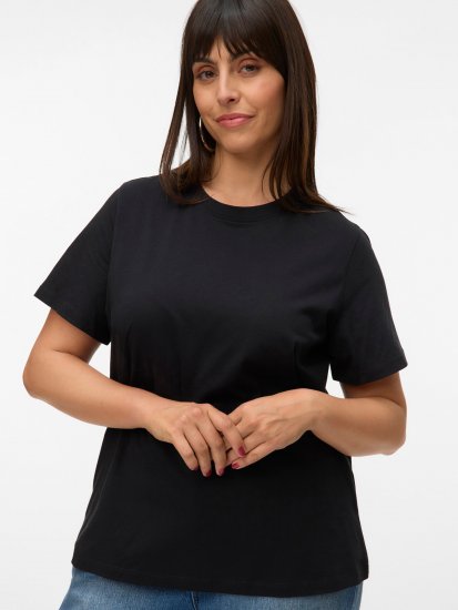 Vero Moda Paulina T-Shirt Black - Marškinėliai - 
