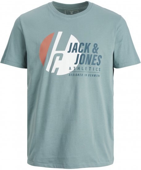 Jack & Jones Spring Logo T-Shirt Cyan - Marškinėliai - Marškinėliai - 2XL-14XL