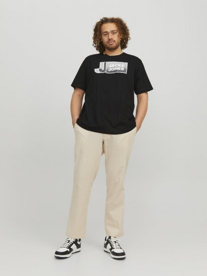 Jack & Jones Logan T-Shirt Black - Marškinėliai - Marškinėliai - 2XL-14XL