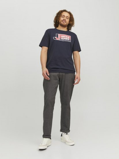 Jack & Jones Logan T-Shirt Navy - Marškinėliai - Marškinėliai - 2XL-14XL