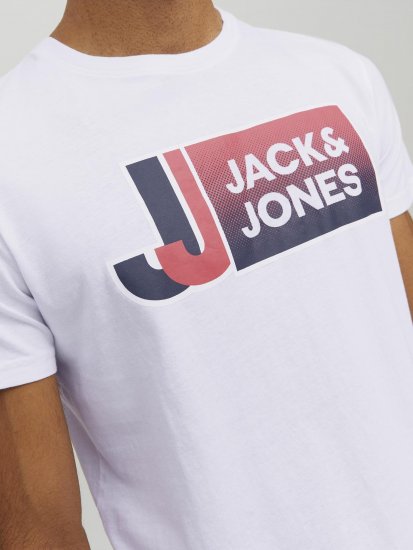 Jack & Jones Logan T-Shirt White - Marškinėliai - Marškinėliai - 2XL-14XL