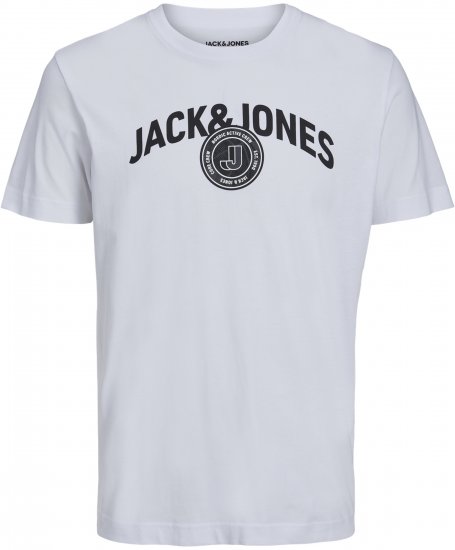 Jack & Jones Ounce Logo T-Shirt White - Marškinėliai - Marškinėliai - 2XL-14XL