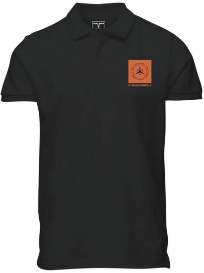 Jack & Jones Conrad Polo Short Sleeve Black - Polo marškinėliai - Polo marškinėliai - 2XL-8XL