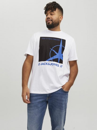 Jack & Jones Conrad T-Shirt White - Marškinėliai - Marškinėliai - 2XL-14XL