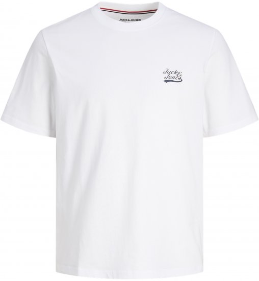 Jack & Jones Trevor T-Shirt White - Marškinėliai - Marškinėliai - 2XL-14XL