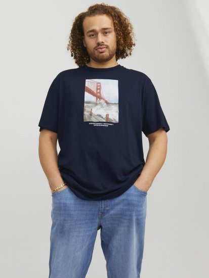 Jack & Jones Copenhagen Photo T-Shirt Navy - Marškinėliai - Marškinėliai - 2XL-14XL