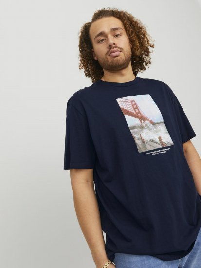 Jack & Jones Copenhagen Photo T-Shirt Navy - Marškinėliai - Marškinėliai - 2XL-14XL