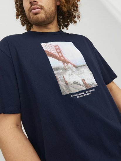 Jack & Jones Copenhagen Photo T-Shirt Navy - Marškinėliai - Marškinėliai - 2XL-14XL