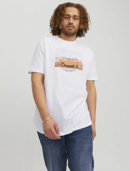 Jack & Jones Copenhagen Photo T-Shirt White - Marškinėliai - Marškinėliai - 2XL-14XL